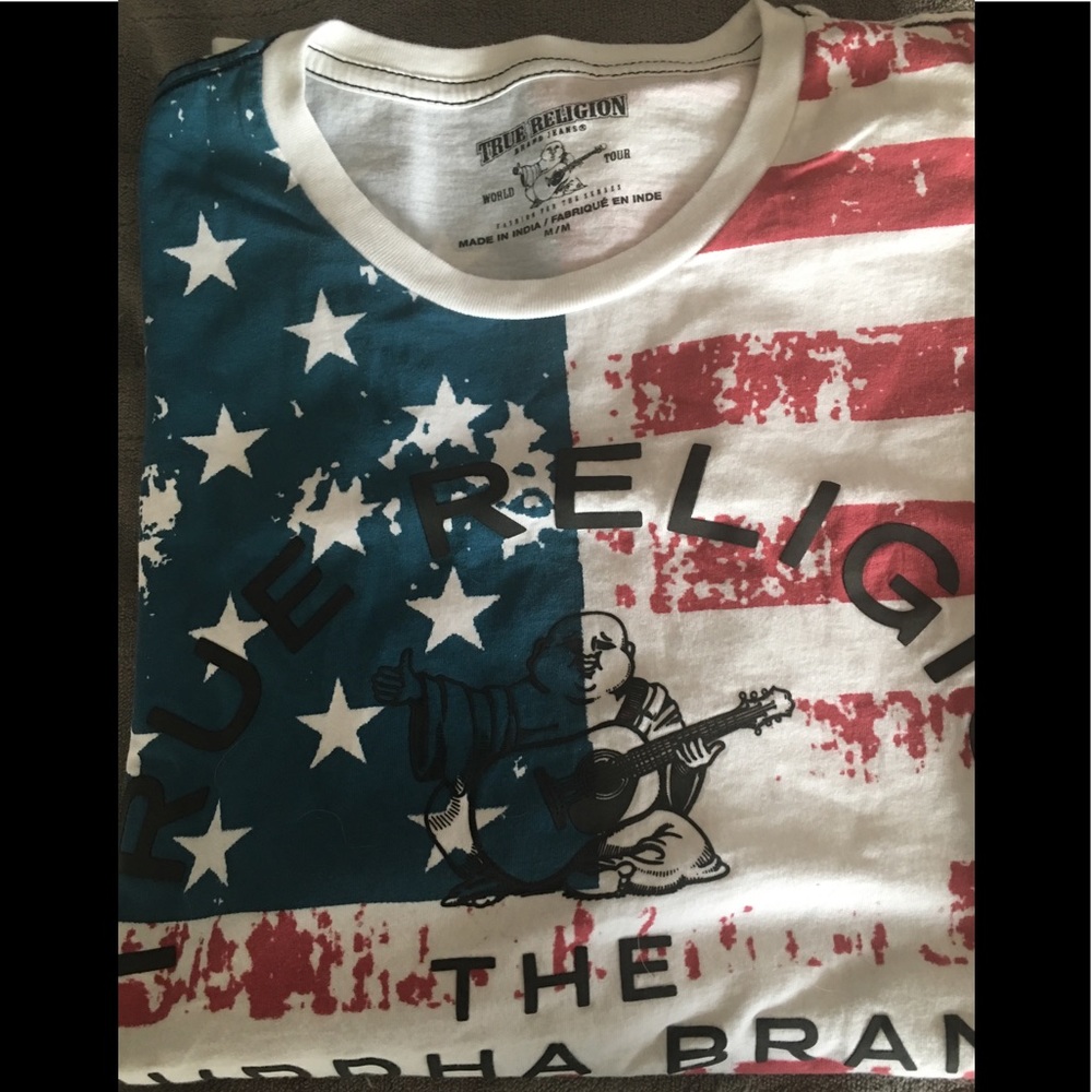 Men’s True Religion flag T-shirt